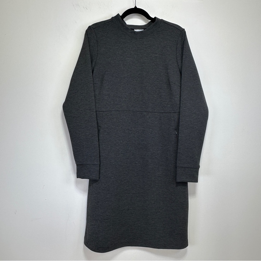 COLUMBIA Firwood Ottoman Knit Long Sleeve Dress Dark Grey M NWT
